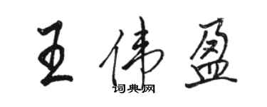 骆恒光王伟盈行书个性签名怎么写