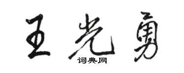 骆恒光王光勇行书个性签名怎么写