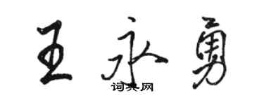 骆恒光王永勇行书个性签名怎么写