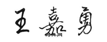 骆恒光王嘉勇行书个性签名怎么写