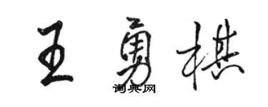 骆恒光王勇棋行书个性签名怎么写