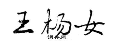 曾庆福王杨女行书个性签名怎么写