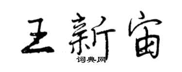 曾庆福王新宙行书个性签名怎么写