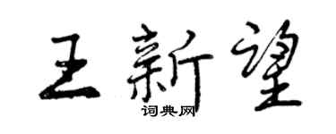 曾庆福王新望行书个性签名怎么写