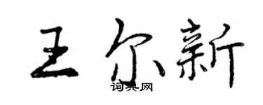 曾庆福王尔新行书个性签名怎么写