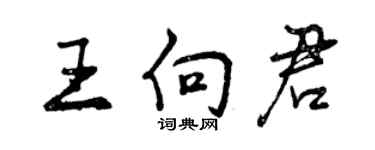 曾庆福王向君行书个性签名怎么写
