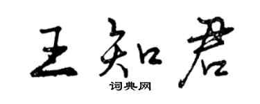 曾庆福王知君行书个性签名怎么写