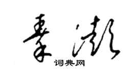 梁锦英秦澎草书个性签名怎么写