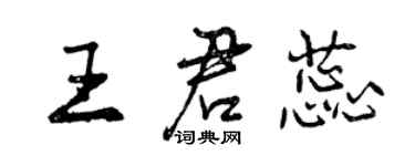 曾庆福王君蕊行书个性签名怎么写