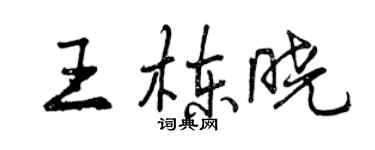 曾庆福王栋晓行书个性签名怎么写