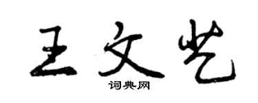 曾庆福王文艺行书个性签名怎么写
