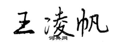 曾庆福王凌帆行书个性签名怎么写