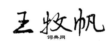 曾庆福王牧帆行书个性签名怎么写