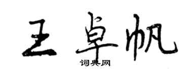 曾庆福王卓帆行书个性签名怎么写