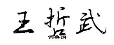 曾庆福王哲武行书个性签名怎么写