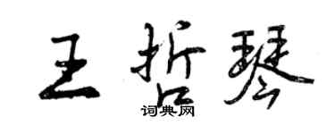 曾庆福王哲琴行书个性签名怎么写