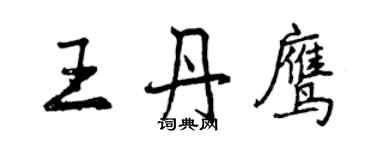 曾庆福王丹鹰行书个性签名怎么写