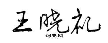 曾庆福王晓礼行书个性签名怎么写