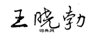 曾庆福王晓勃行书个性签名怎么写