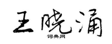曾庆福王晓涌行书个性签名怎么写