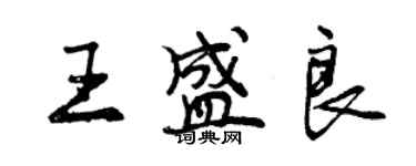曾庆福王盛良行书个性签名怎么写