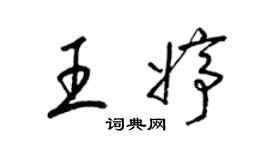 梁锦英王婷草书个性签名怎么写