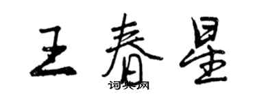 曾庆福王春星行书个性签名怎么写