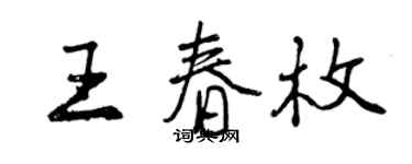 曾庆福王春枚行书个性签名怎么写