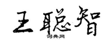 曾庆福王聪智行书个性签名怎么写