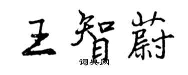 曾庆福王智蔚行书个性签名怎么写