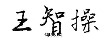 曾庆福王智操行书个性签名怎么写