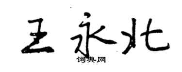 曾庆福王永北行书个性签名怎么写