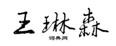 曾庆福王琳森行书个性签名怎么写