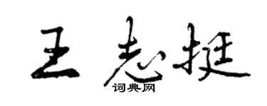 曾庆福王志挺行书个性签名怎么写