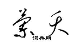 梁锦英兰夭草书个性签名怎么写