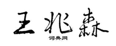 曾庆福王兆森行书个性签名怎么写