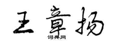 曾庆福王章扬行书个性签名怎么写