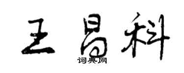 曾庆福王昌科行书个性签名怎么写