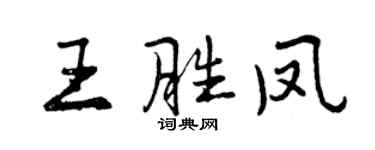 曾庆福王胜凤行书个性签名怎么写