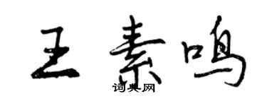 曾庆福王素鸣行书个性签名怎么写