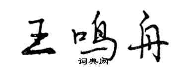 曾庆福王鸣舟行书个性签名怎么写