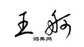 梁锦英王舸草书个性签名怎么写