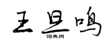 曾庆福王旦鸣行书个性签名怎么写