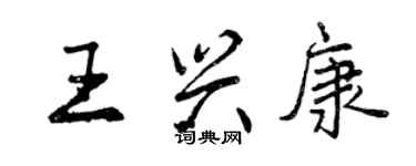 曾庆福王兴康行书个性签名怎么写