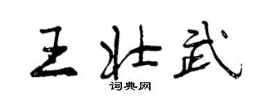 曾庆福王壮武行书个性签名怎么写