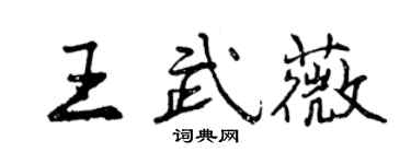 曾庆福王武薇行书个性签名怎么写