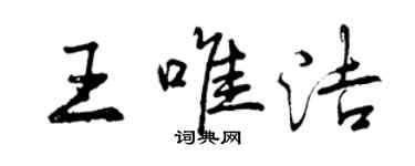 曾庆福王唯洁行书个性签名怎么写