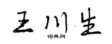 曾庆福王川生行书个性签名怎么写