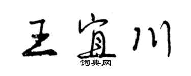 曾庆福王宜川行书个性签名怎么写