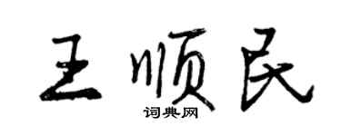 曾庆福王顺民行书个性签名怎么写